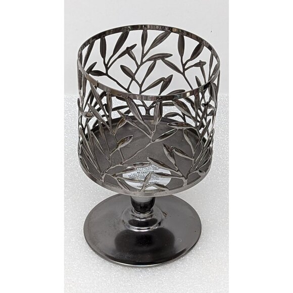 Bath & Body Works Candle Holder: Leafy Metal Design - Picture 1 of 2